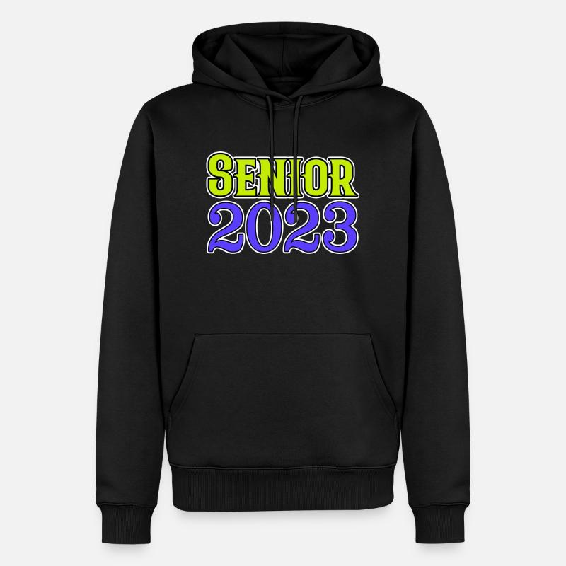 Senior 2023 - Sweat à capuche Premium bio Homme - noir