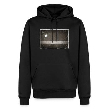 Curaçao - Men’s Premium Organic Hoodie - black - Front - Nico (187cm)