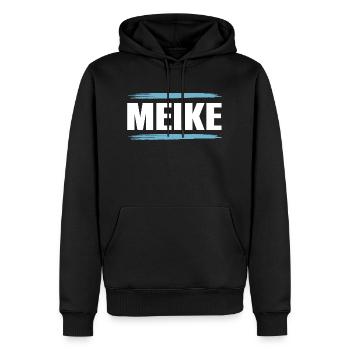 Jennifer - Men’s Premium Organic Hoodie - black - Front - Nico (187cm)