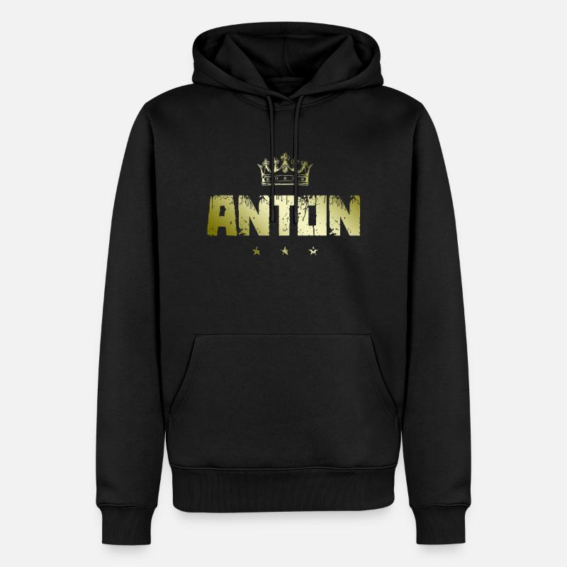 Anton - Sweat à capuche Premium bio Homme - noir