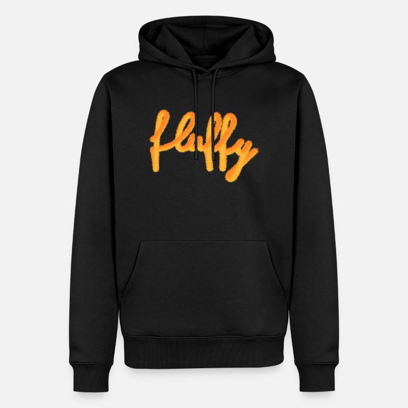 Pelucheux - Sweat à capuche Premium bio Homme - noir