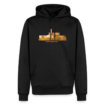 Château de Königstein ruine Taunus Hesse - Sweat à capuche Premium bio Homme - noir - Devant - Nico (187cm)