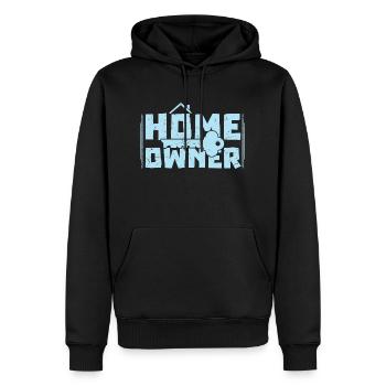 Home Owners Vintage Distressed Key - Men’s Premium Organic Hoodie - black - Front - Nico (187cm)