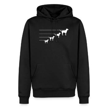 Hund Dog - Männer Premium Bio Hoodie - Schwarz - Vorne - Nico (187cm)