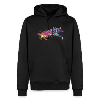GERMAN SHEPERD Deutscher Schäferhund - Männer Premium Bio Hoodie - Schwarz - Vorne - Nico (187cm)
