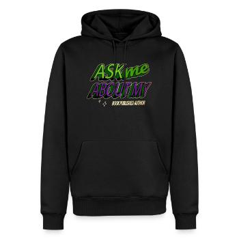 rédacteur idée cadeau costume drôle écrire - Sweat à capuche Premium bio Homme - noir - Devant - Nico (187cm)