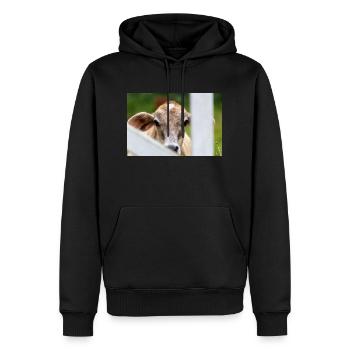 Kuhkopf - Männer Premium Bio Hoodie - Schwarz - Vorne - Nico (187cm)