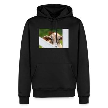 Kleines Kalb mit süßem Aussehen - Männer Premium Bio Hoodie - Schwarz - Vorne - Nico (187cm)