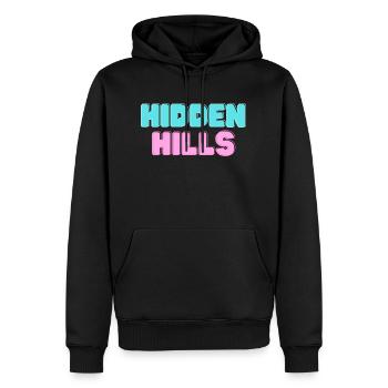 hidden hills 3 - Männer Premium Bio Hoodie - Schwarz - Vorne - Nico (187cm)