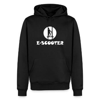 E-Scooter E-Roller Scooter - Sweat à capuche Premium bio Homme - noir - Devant - Nico (187cm)