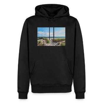 Ocean View: The Beauty of the Sea and it's ways - Sweat à capuche Premium bio Homme - noir - Devant - Nico (187cm)