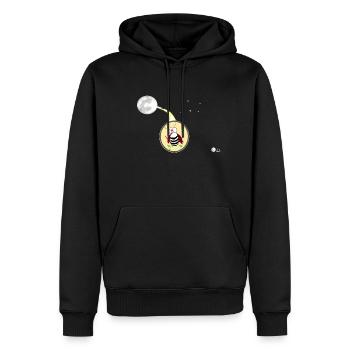 Que le scarabée aspire à la lune - Sweat à capuche Premium bio Homme - noir - Devant - Nico (187cm)