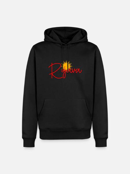 Rojava Soleil Biji Kurdistan - Sweat à capuche Premium bio Homme - noir