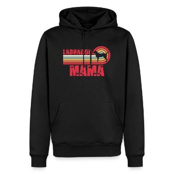 Vintage Retro Sunset Labrador Retriever Mama - Männer Premium Bio Hoodie - Schwarz - Vorne - Nico (187cm)