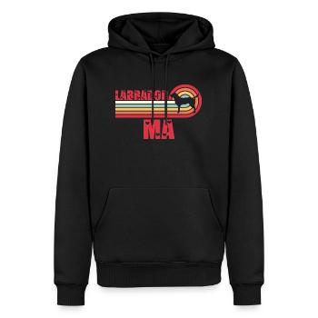 Vintage Retro Sunset Labrador Retriever Ma - Sweat à capuche Premium bio Homme - noir - Devant - Nico (187cm)