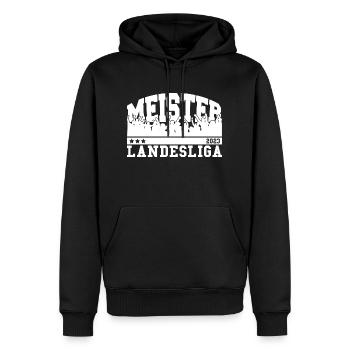 Aufsteiger 2023 Landesliga Aufstieg Fußball - Männer Premium Bio Hoodie - Schwarz - Vorne - Nico (187cm)