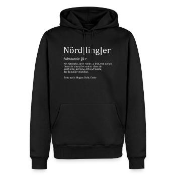 Schwaben Synonym Nördlingen - Männer Premium Bio Hoodie - Schwarz - Vorne - Nico (187cm)