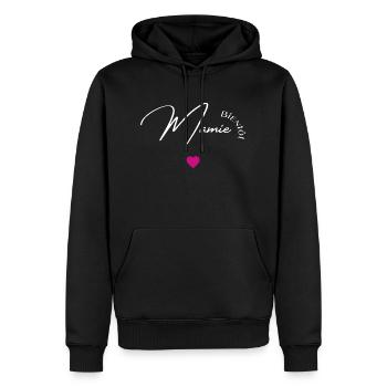Bientôt mamie - Sweat à capuche Premium bio Homme - noir - Devant - Nico (187cm)