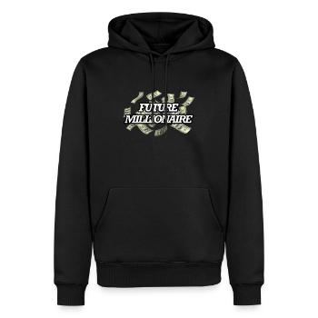 Future Millionaire - Männer Premium Bio Hoodie - Schwarz - Vorne - Nico (187cm)