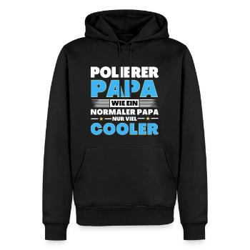 Polierer Papa wie ein normaler nur viel cooler - Männer Premium Bio Hoodie - Schwarz - Vorne - Nico (187cm)