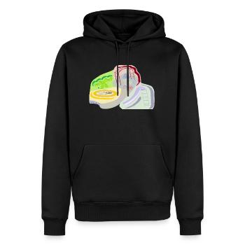 Spielplatz meines Geistes - Männer Premium Bio Hoodie - Schwarz - Vorne - Nico (187cm)