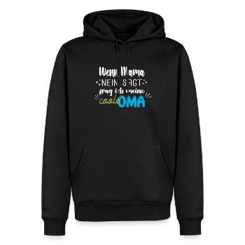 Babysprüche - Männer Premium Bio Hoodie - Schwarz - Vorne - Nico (187cm)
