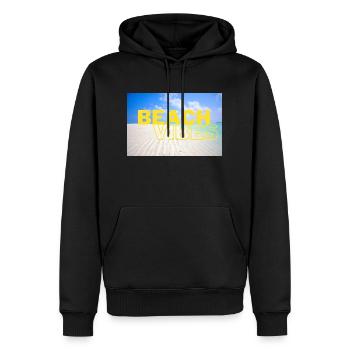 Beach 26 - Männer Premium Bio Hoodie - Schwarz - Vorne - Nico (187cm)