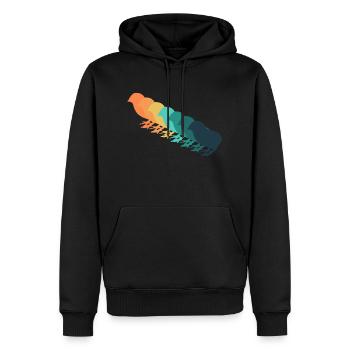 Retro-Küken - Männer Premium Bio Hoodie - Schwarz - Vorne - Nico (187cm)