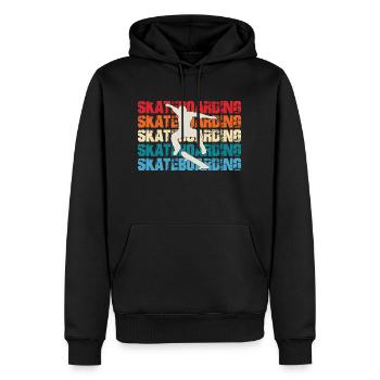Skating Skateboard Sport Fun - Männer Premium Bio Hoodie - Schwarz - Vorne - Nico (187cm)