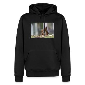 Eichhörnchen - Männer Premium Bio Hoodie - Schwarz - Vorne - Nico (187cm)