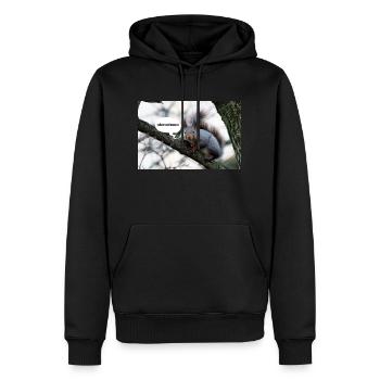 Eichhörnchen, Isibat - Männer Premium Bio Hoodie - Schwarz - Vorne - Nico (187cm)