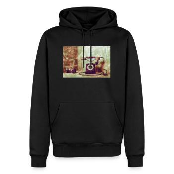 Telefon mit Kamera - Männer Premium Bio Hoodie - Schwarz - Vorne - Nico (187cm)