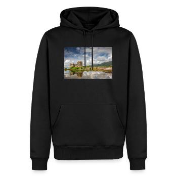 Schottland Eilean Donan Castle - Männer Premium Bio Hoodie - Schwarz - Vorne - Nico (187cm)