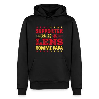 Je Suis Un Supporter De Lens Parfait - Sweat à capuche Premium bio Homme - noir - Devant - Nico (187cm)