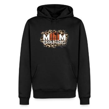 Basketball-Mutter-Leopard-Muttertag - Männer Premium Bio Hoodie - Schwarz - Vorne - Nico (187cm)