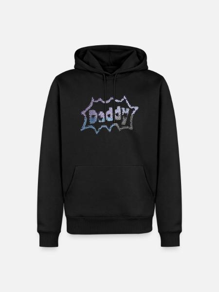 HerzefürDaddyII - Männer Premium Bio Hoodie - Schwarz