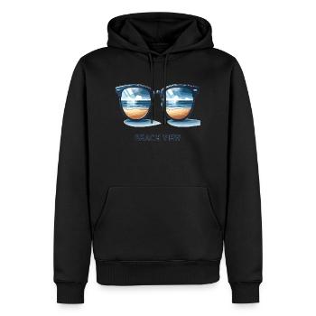 Beach Reflection Sunglasses - Beach View - Men’s Premium Organic Hoodie - black - Front - Nico (187cm)