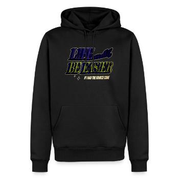 profession computer science - Männer Premium Bio Hoodie - Schwarz - Vorne - Nico (187cm)
