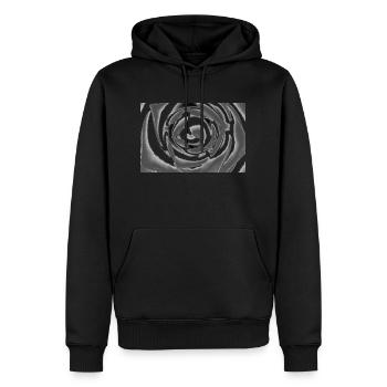 Blume, A731144 1 - Männer Premium Bio Hoodie - Schwarz - Vorne - Nico (187cm)