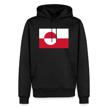 Groenland flag / Drapeau Groenland - Men’s Premium Organic Hoodie - black - Front - Nico (187cm)