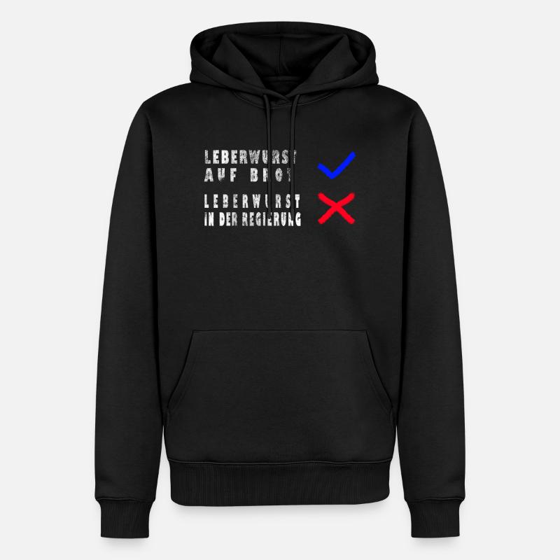Ampel Leberwurst Protest - Männer Premium Bio Hoodie - Schwarz