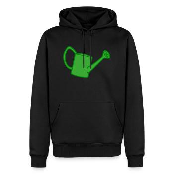 Gießkanne - Männer Premium Bio Hoodie - Schwarz - Vorne - Nico (187cm)