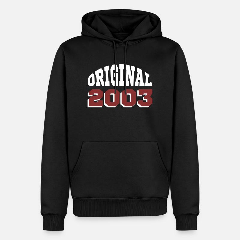 Original 2003 - Männer Premium Bio Hoodie - Schwarz