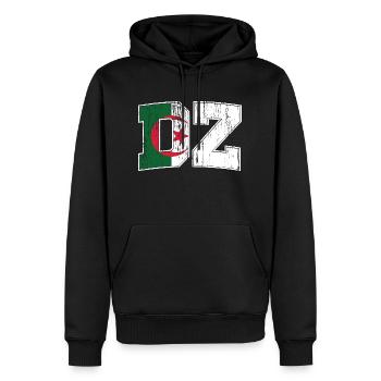 DZ Vintage Style - Sweat à capuche Premium bio Homme - noir - Devant - Nico (187cm)