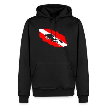 Tauchpavillon - Männer Premium Bio Hoodie - Schwarz - Vorne - Nico (187cm)