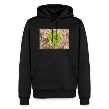 blooming colorful Wolfsmilch (Euphorbia) flower - Men’s Premium Organic Hoodie - black - Front - Nico (187cm)