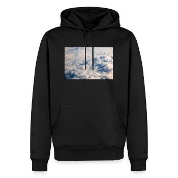 Cloud Formations and the alps near the Zugspitze - Men’s Premium Organic Hoodie - black - Front - Nico (187cm)