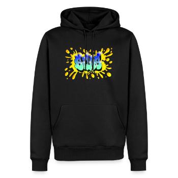 Graffiti SILAS NAME CADEAU ANNIVERSAIRE NAISSANCE - Sweat à capuche Premium bio Homme - noir - Devant - Nico (187cm)