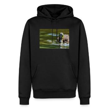 000 1170 DxO - Men’s Premium Organic Hoodie - black - Front - Nico (187cm)