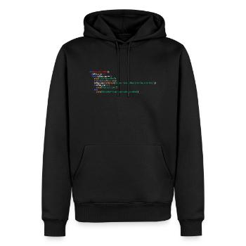 Coffee, Programming, Funny, Coffee - Men’s Premium Organic Hoodie - black - Front - Nico (187cm)